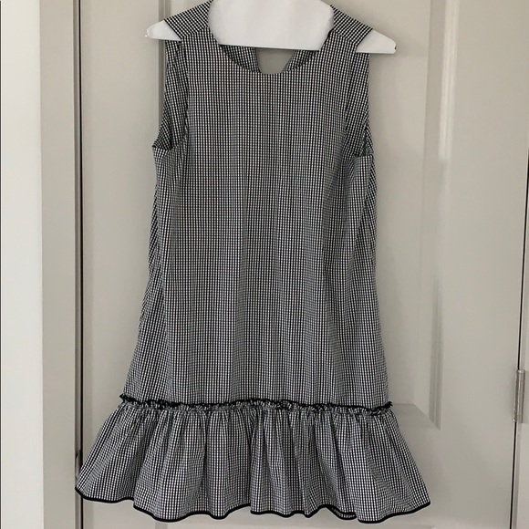 Zara Dresses & Skirts - 😍ZARA GINGHAM CHECK DRESS WITH GROSGRAIN TIES